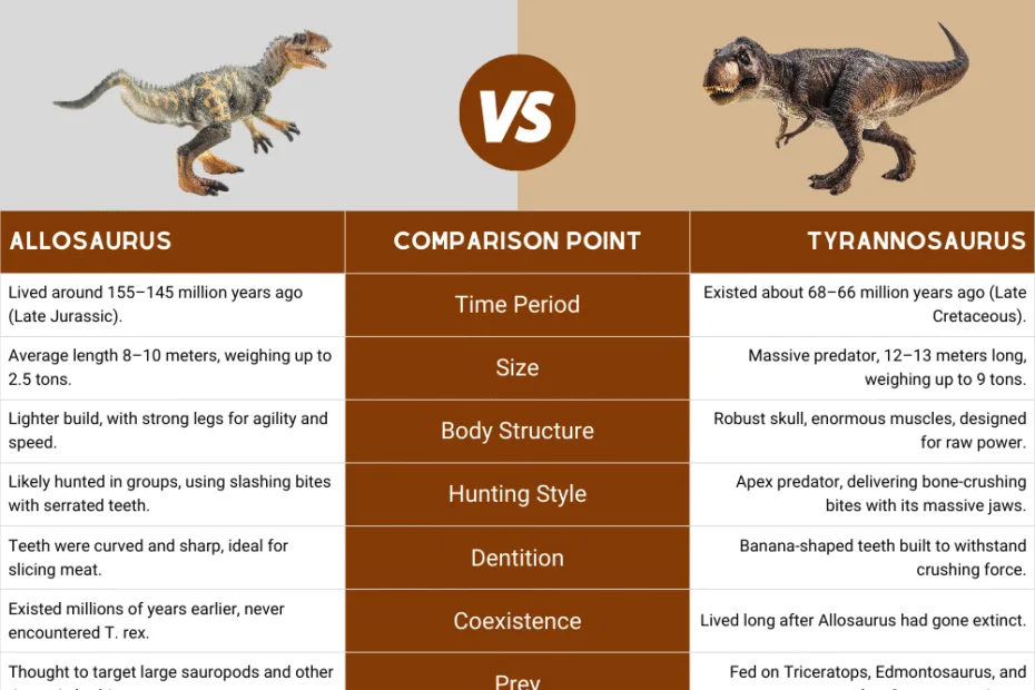 Allosaurus vs Tyrannosaurus