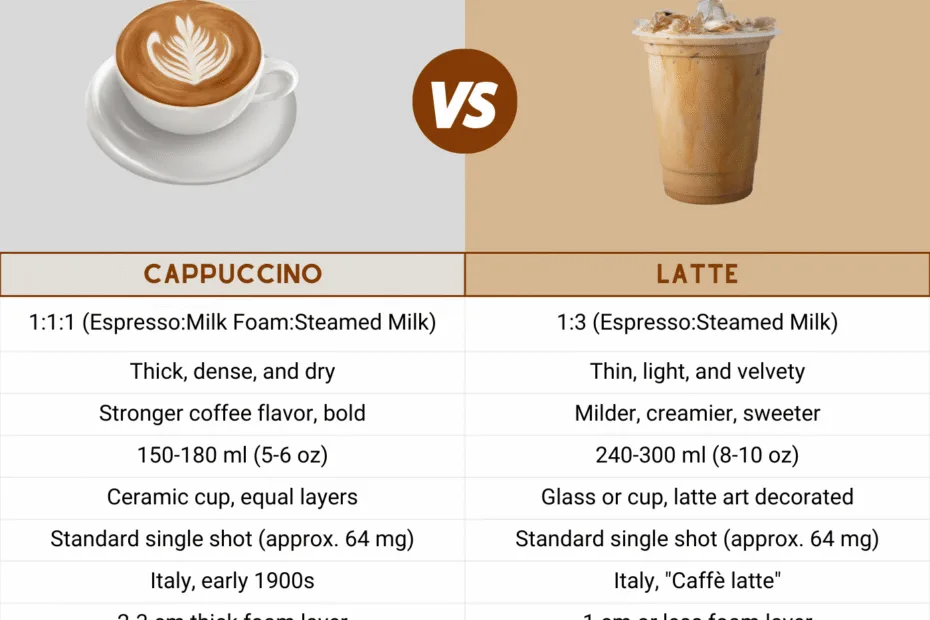 Cappuccino vs. Latte (1)