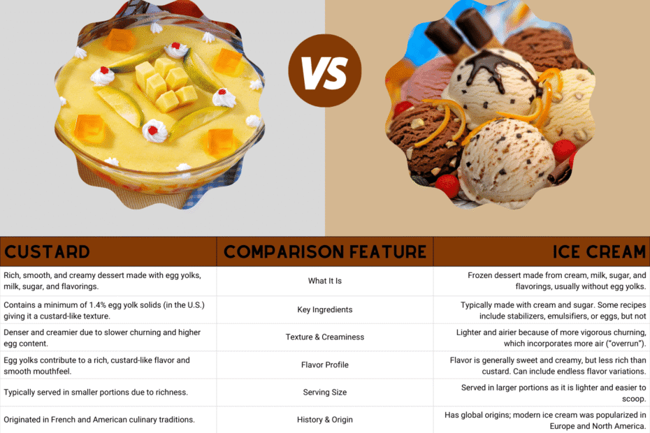 Custard vs Ice Cream